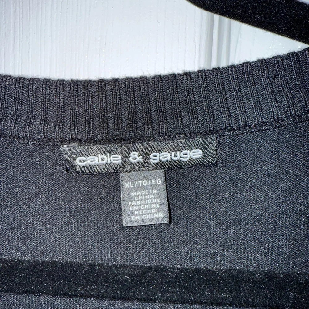 Cable & Gauge Women's Black Tunic Boat Neck Sweater. XL. - Picture 3 of 4